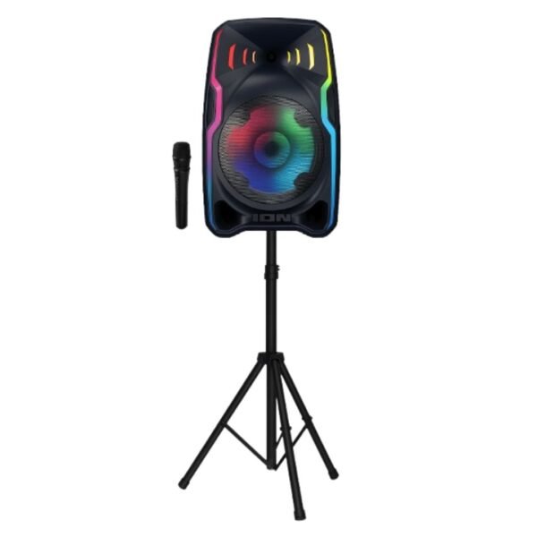 Battery-Powered Bluetooth PA Speaker with 1 Wireless Microphone & LED Lights