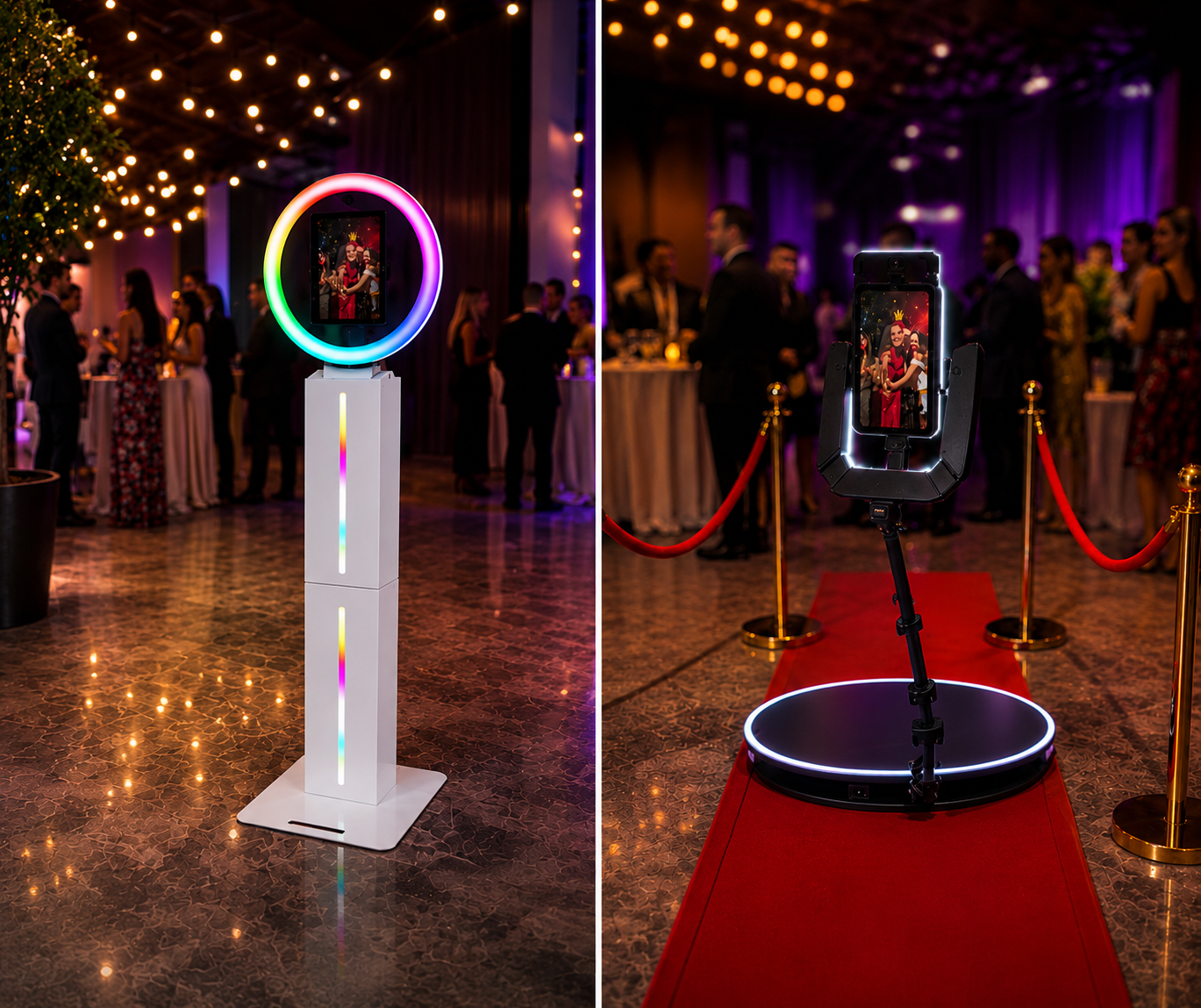 Digital photo booth and 360 video booth rental in Grande Prairie by Gab'z Event Rentals